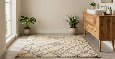 17 Bathroom Rug Placement Ideas That Actually Work