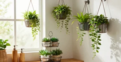 17 Shower Caddy Plant Holder Ideas for a Fresh Bathroom Look