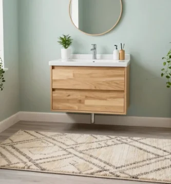 17 Small Bathroom Rug Ideas That Save Space