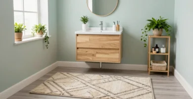 17 Small Bathroom Rug Ideas That Save Space