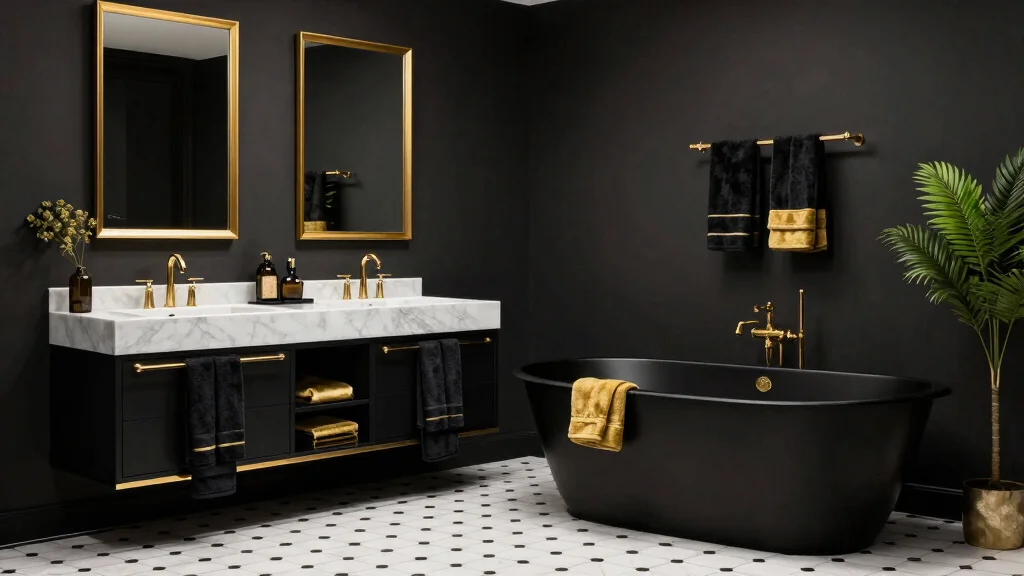 18 Black and Gold Hardware Bathroom Ideas That Feel Luxe