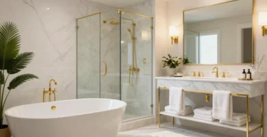 18 Gold Hardware Bathroom Ideas for an Elegant Touch