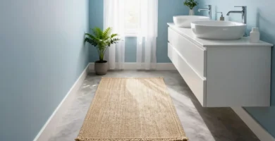 18 Long Bathroom Rug Ideas for Narrow Bathrooms