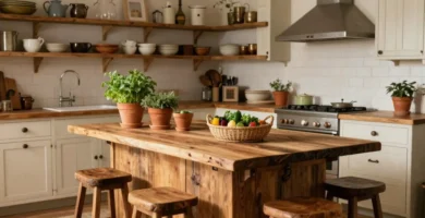 19 Rustic Kitchen Island Ideas with Warm Character