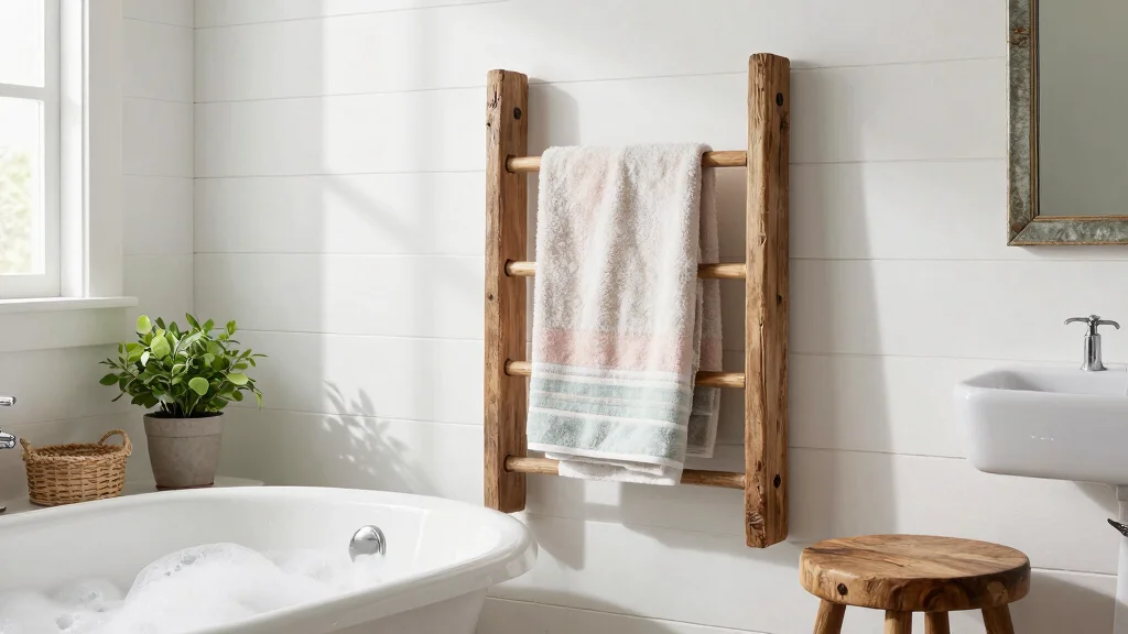 19 Rustic Towel Rack Bathroom Ideas with Farmhouse Charm