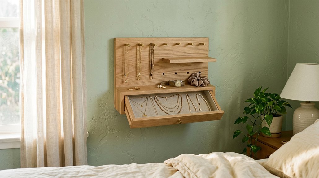 wall mounted jewelry organizer picks